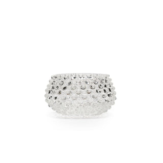Hobnail Glass Bowl in Clear Quartz – Small