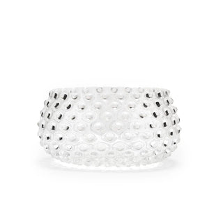 Hobnail Glass Bowl in Clear Quartz – Large