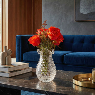 Hobnail Glass Vase in Clear Quartz – Petal