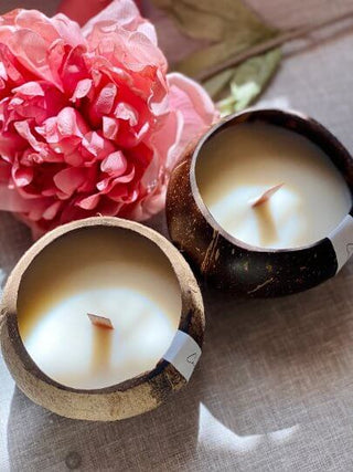 Coconut Wax Candle in Coconut Shell - Eco-Friendly and Sustainable Home Decor