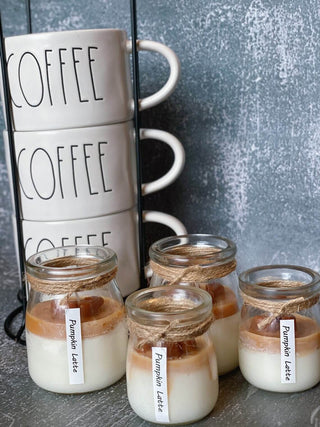 Coffee Candle in Glass Jar - Soy Wax Candle for Coffee Lovers with Lid