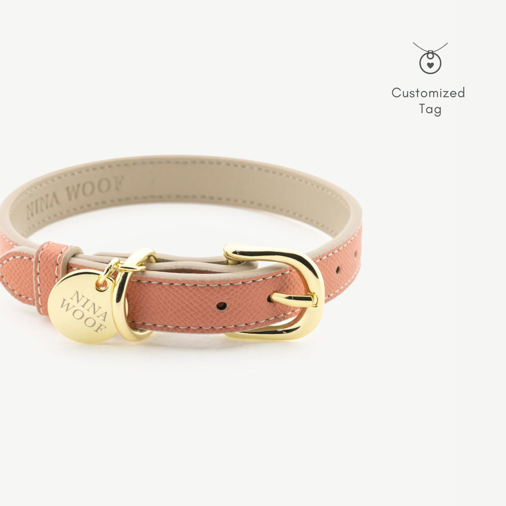 Rio Vegan Leather Dog Collar | Stylish Saffiano-Inspired Pet Accessory