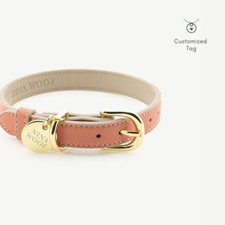 Rio Vegan Leather Dog Collar | Stylish Saffiano-Inspired Pet Accessory