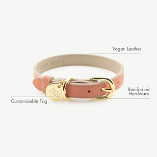 Rio Vegan Leather Dog Collar | Stylish Saffiano-Inspired Pet Accessory