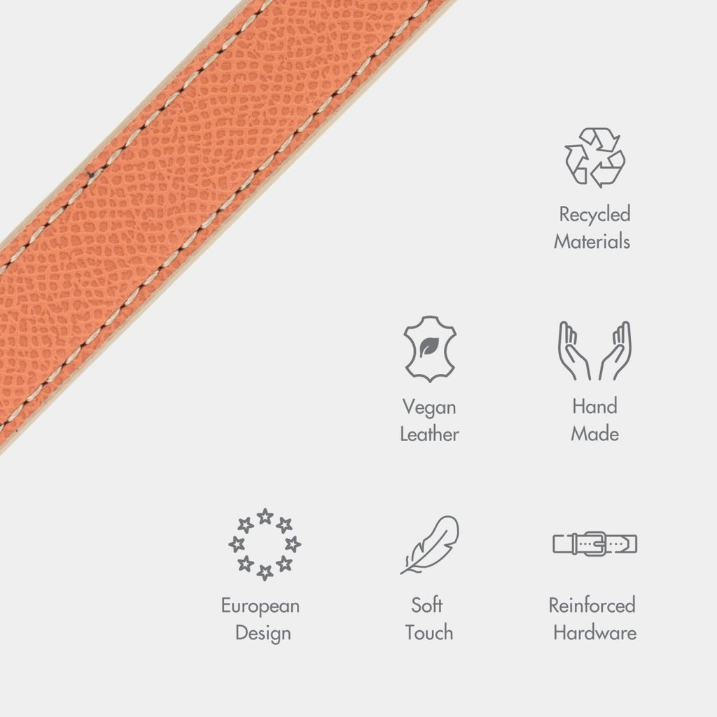 Rio Vegan Leather Dog Collar | Stylish Saffiano-Inspired Pet Accessory