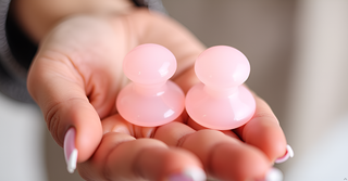 Rose Quartz Gua Sha Mushrooms – Crystal Facial & Body Massage Set