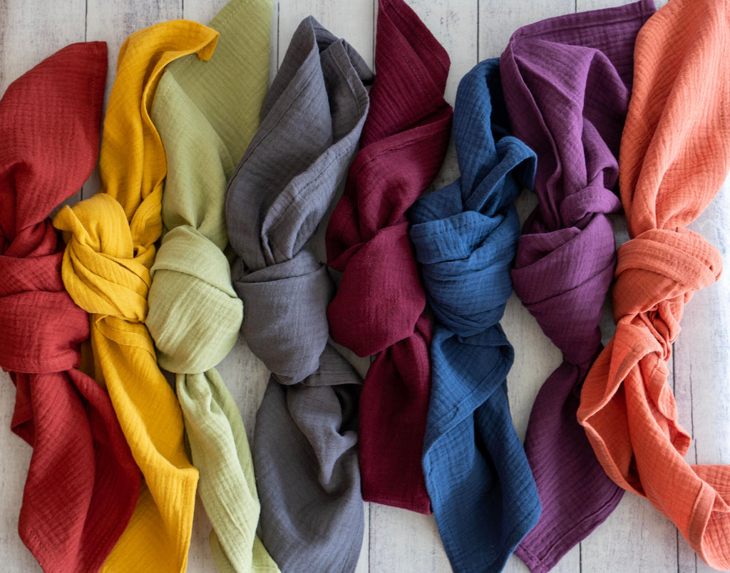 Elegant Crinkle Cotton Dinner Napkins – 4-Piece Soft Textured Set