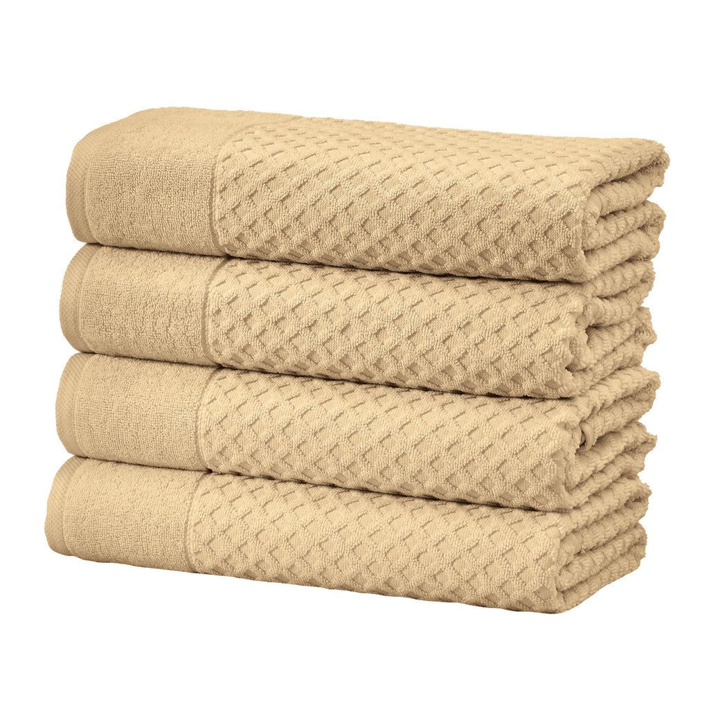 Grayson Cotton Diamond Waffle Weave Bath Towel Set