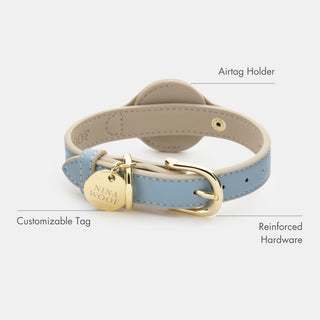 AirTag Enabled Vegan Leather Dog Collar – Cupertino | Smart & Stylish Pet Accessory