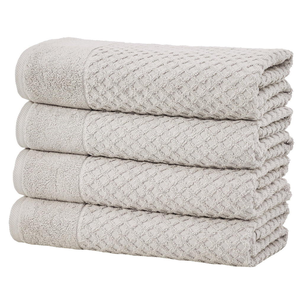Grayson Cotton Diamond Waffle Weave Bath Towel Set