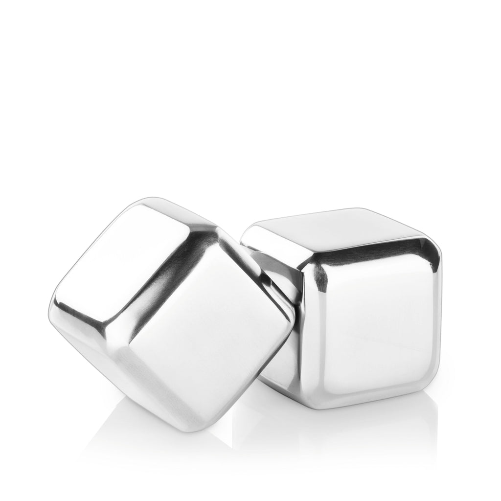 Large Stainless Steel Ice Cubes Set of 2