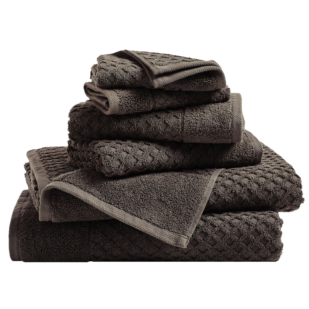 Grayson Cotton Diamond Waffle Weave Bath Towel Set
