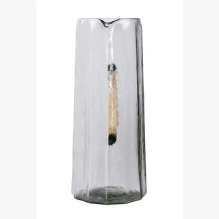Hammered Glass Water Pitcher Natural