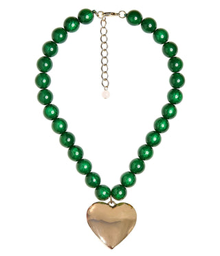 Dottie Heart Acrylic Beaded Necklace