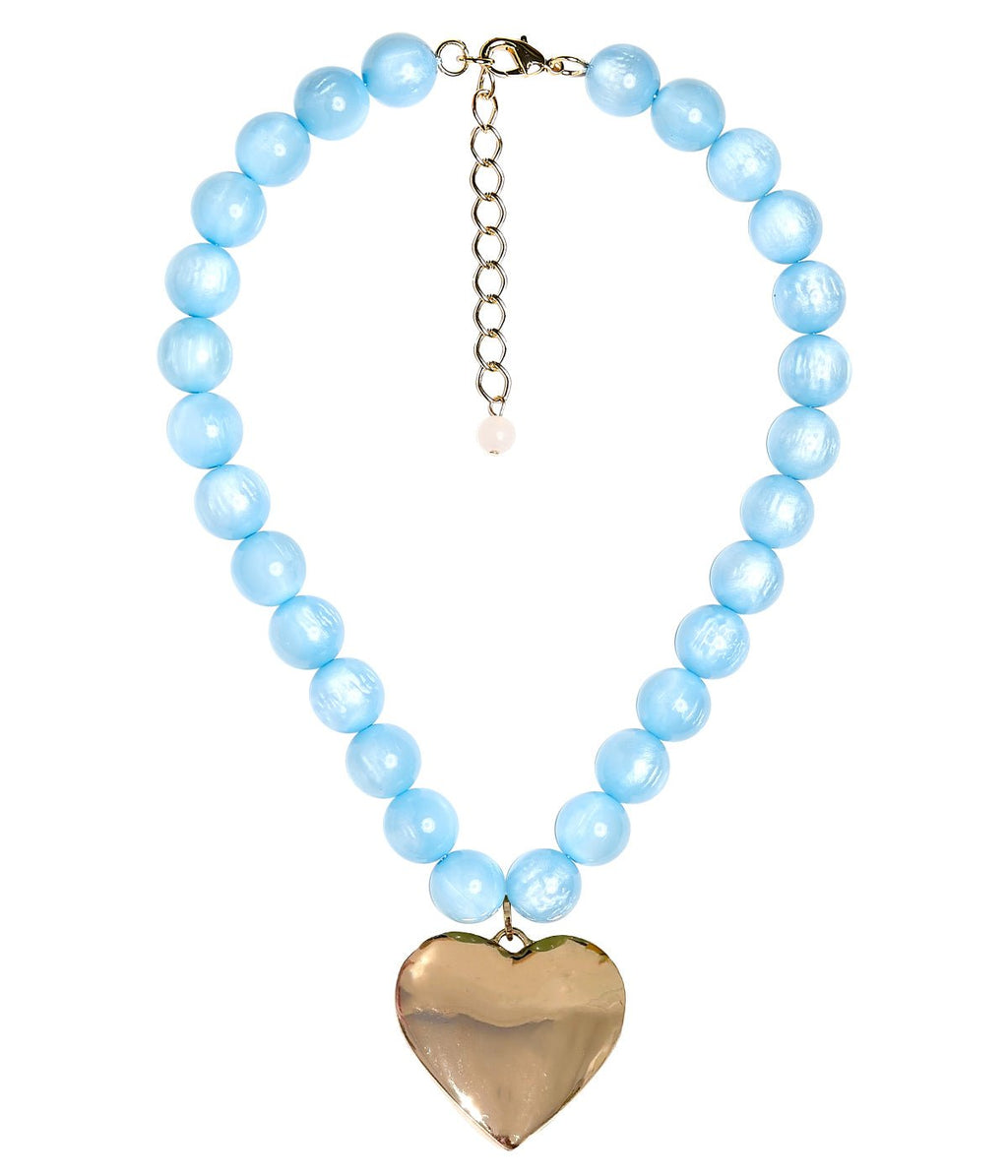 Dottie Heart Acrylic Beaded Necklace