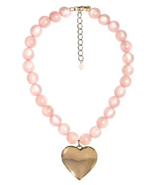 Dottie Heart Acrylic Beaded Necklace