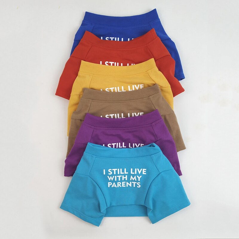 “I Still Live With My Parents” Pet T-Shirt – Soft Cotton Dog & Cat Tee