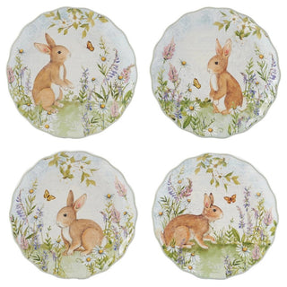 Easter Meadow Dessert Plate Set of 4 Assorted Designs - Anara Lifestyle