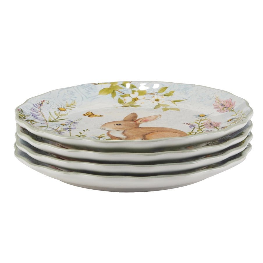 Easter Meadow Dessert Plate Set of 4 Assorted Designs - Anara Lifestyle