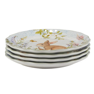 Easter Meadow Dessert Plate Set of 4 Assorted Designs - Anara Lifestyle