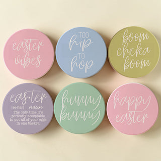 Easter & Spring Ceramic Coasters – Matte Finish Seasonal Collection (4