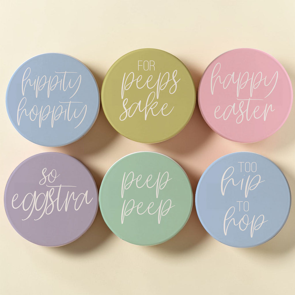 Easter & Spring Ceramic Coasters – Matte Finish Seasonal Collection (4