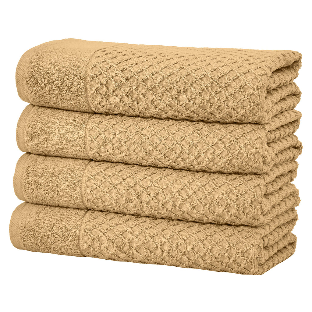 Grayson Cotton Diamond Waffle Weave Bath Towel Set