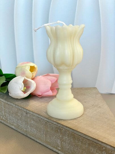 Elegant Tulip Candle Holder for Scented Candles - Chic Home Decor Accent