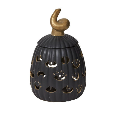 ELMSLIE BLACK PUMPKIN CANDLE HOLDER - Anara Lifestyle