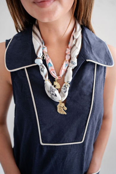 Equestrian -Derby and Winston - Scarf Necklace