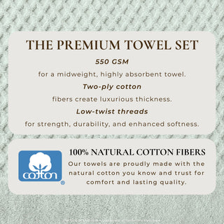Grayson Cotton Diamond Waffle Weave Bath Towel Set