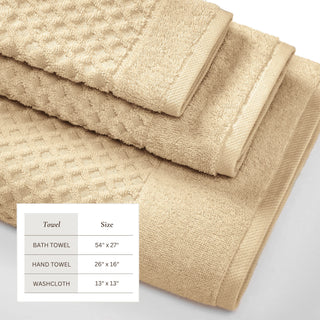 Grayson Cotton Diamond Waffle Weave Bath Towel Set