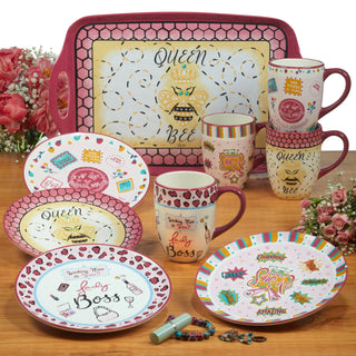 Lolita Lady Boss Ceramic Mug Set of 4 – 16 oz Coffee & Tea Mugs