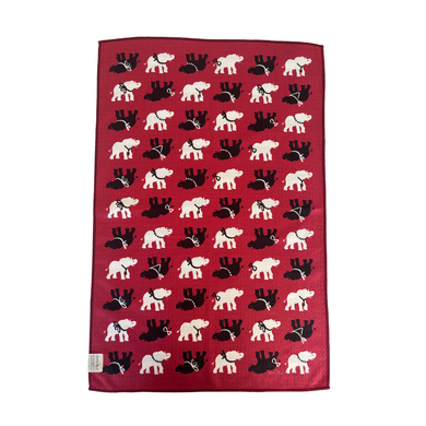 Elegant Spirit Elephant Double-Sided Tea Towel