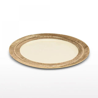 Feather Plates Gold/Oyster