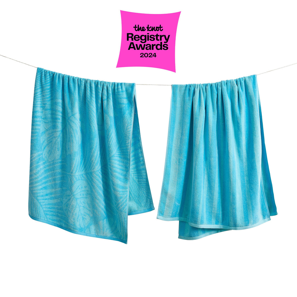 Elegant Cotton Velour Beach Towel Set – Maui Collection (2-Pack)