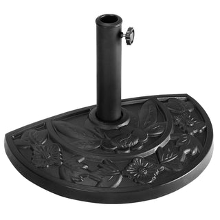 20-Inch Half-Round Resin Patio Umbrella Base – Antique Black