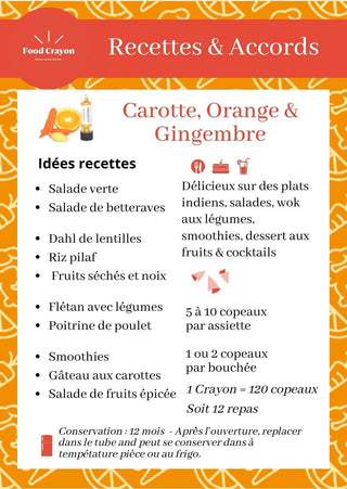 Food Crayon UNO | CARROT ORANGE GINGER - Anara Lifestyle