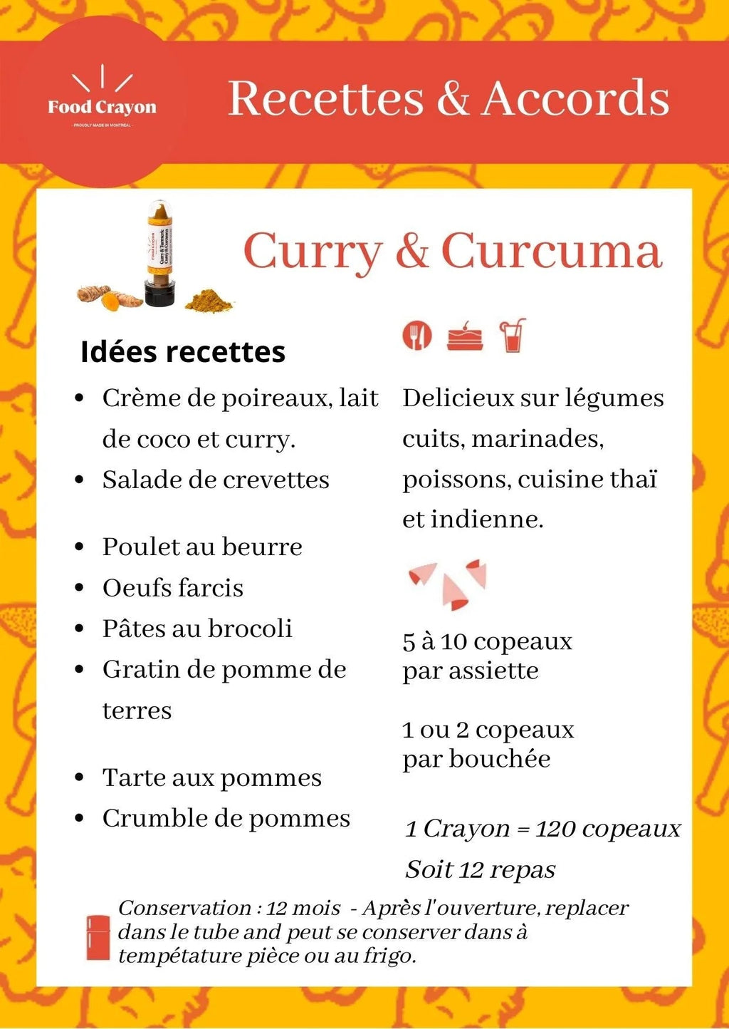 Food Crayon UNO | CURRY & TURMERIC - Anara Lifestyle
