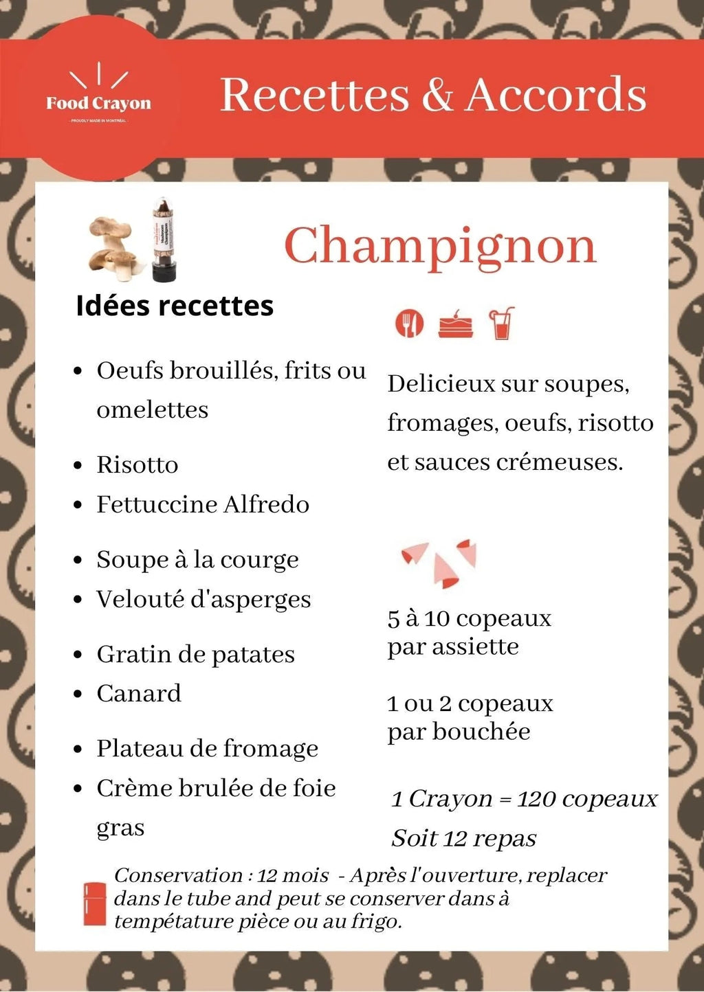 Food Crayon UNO |MUSHROOM - Anara Lifestyle