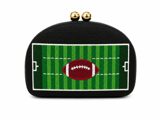 Football Embroidered Game Day Clutch