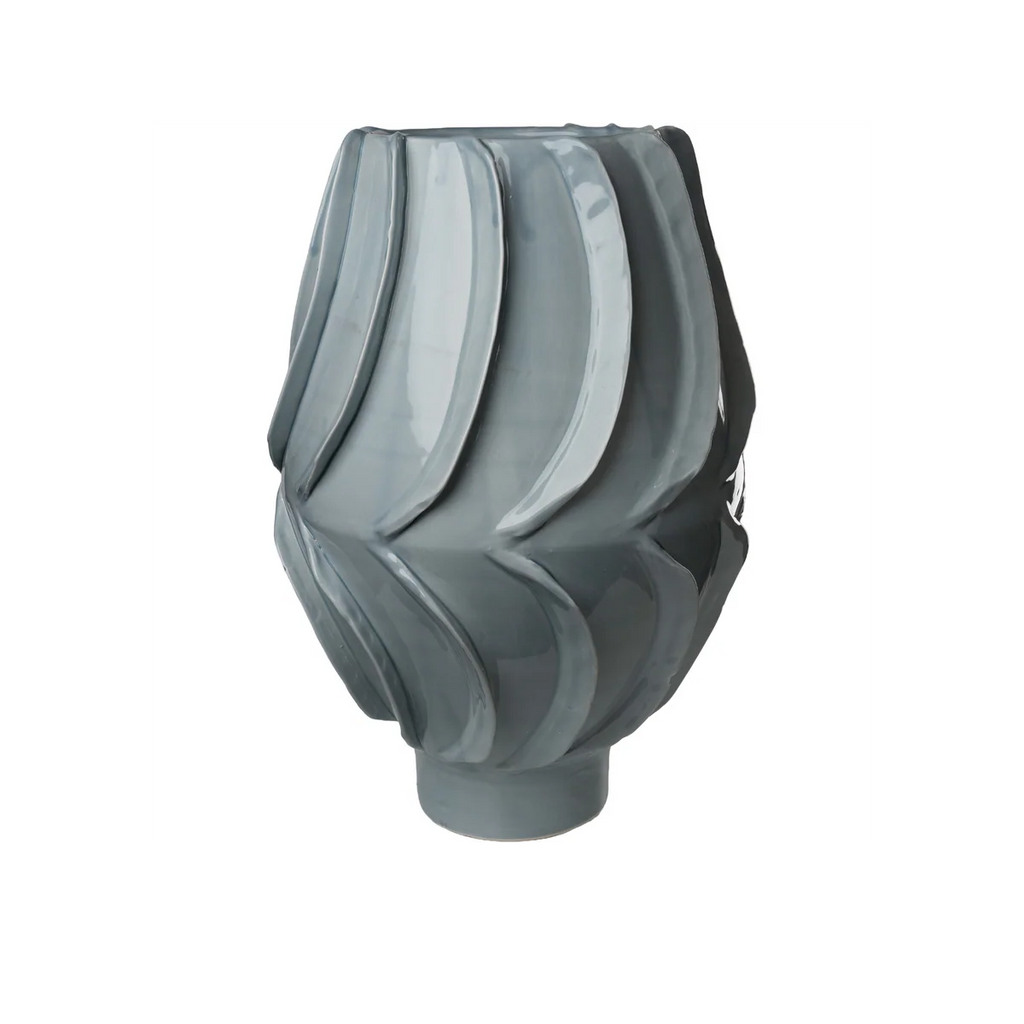 Light Blue Footed Vase & Cachepot – Handmade Italian Milano Collection Ceramics