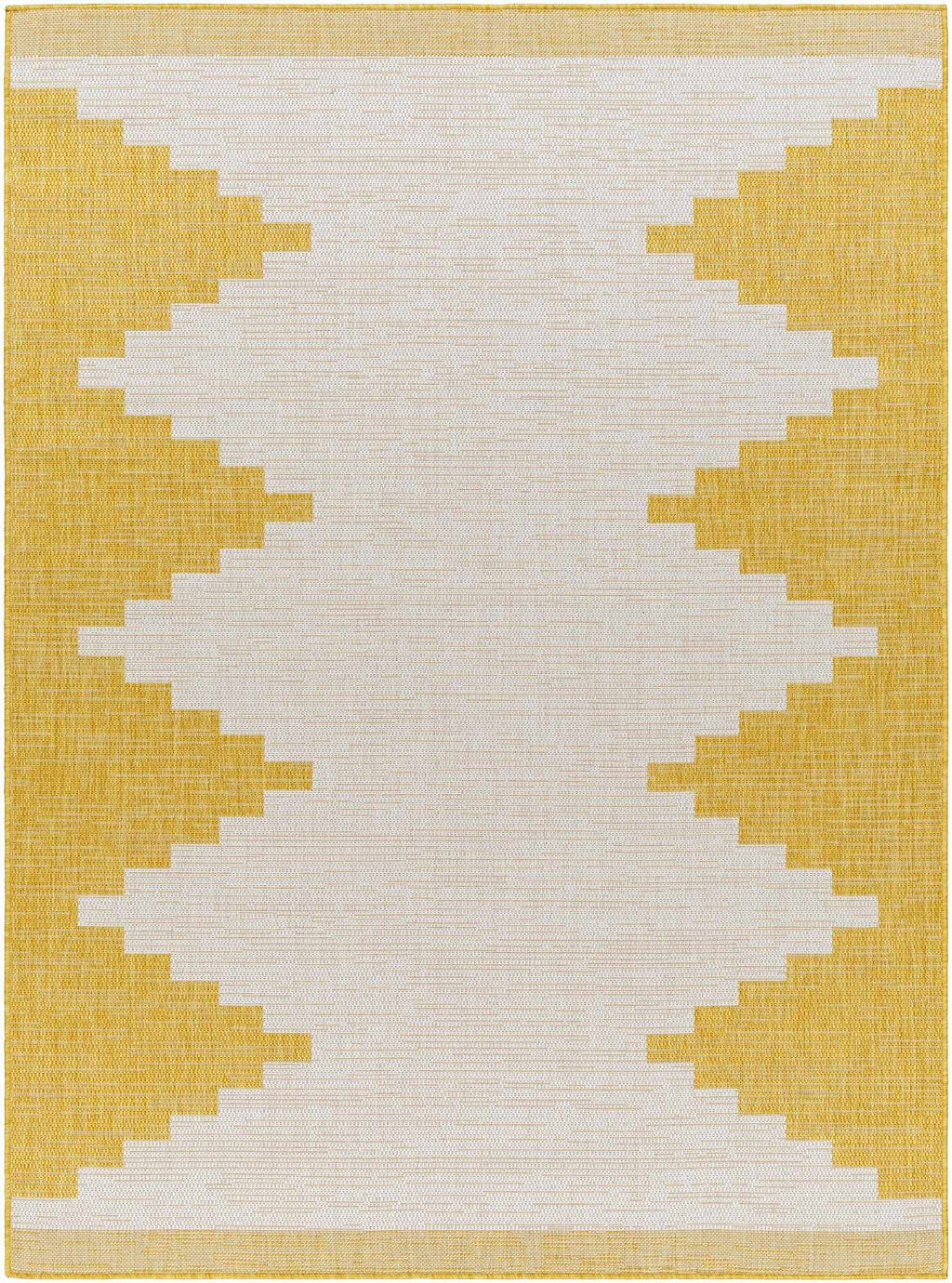 Djugun Yellow Outdoor Rug – Bright Durable Weather-Resistant Patio Carpet
