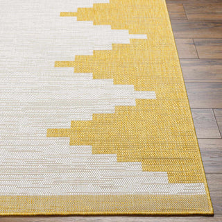 Djugun Yellow Outdoor Rug – Bright Durable Weather-Resistant Patio Carpet