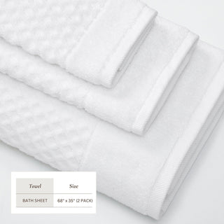 Grayson Cotton Diamond Waffle Weave Bath Towel Set