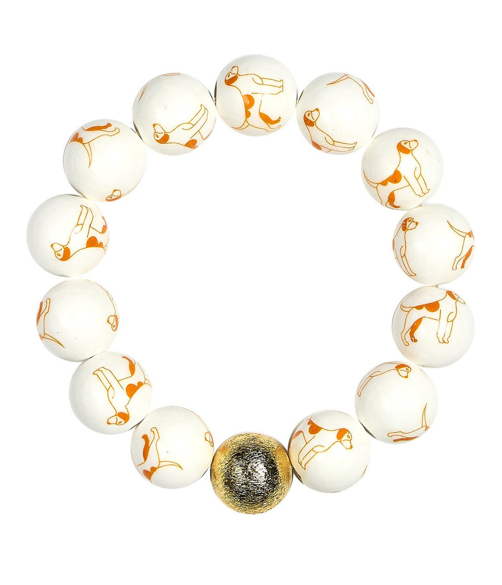 Georgia Beaded Bracelet - Hound Dog - Gameday Collection