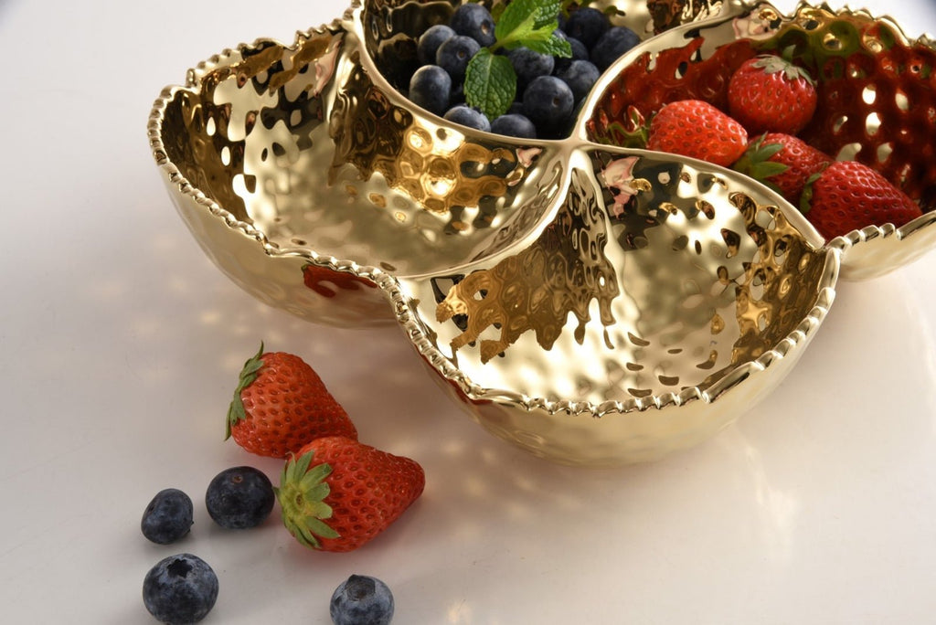 Gold Four Section Bowl - Anara Lifestyle