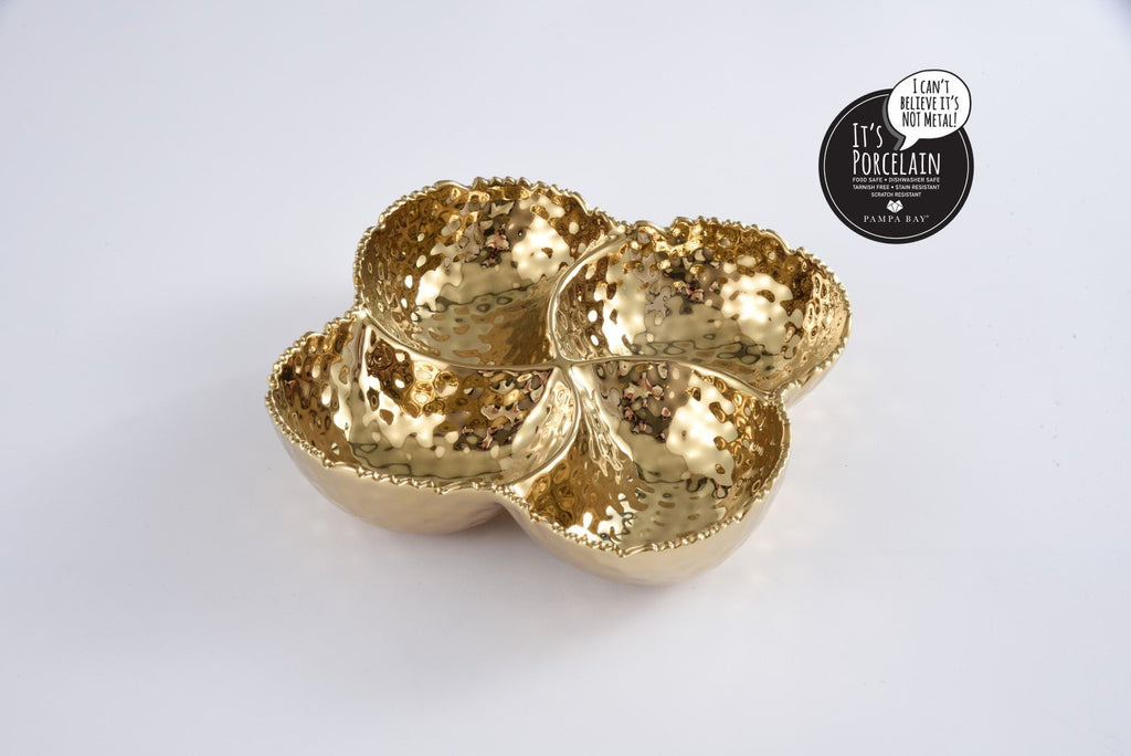 Gold Four Section Bowl - Anara Lifestyle