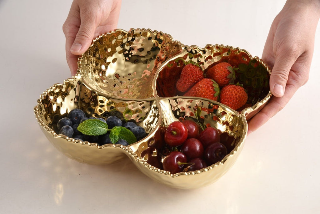 Gold Four Section Bowl - Anara Lifestyle