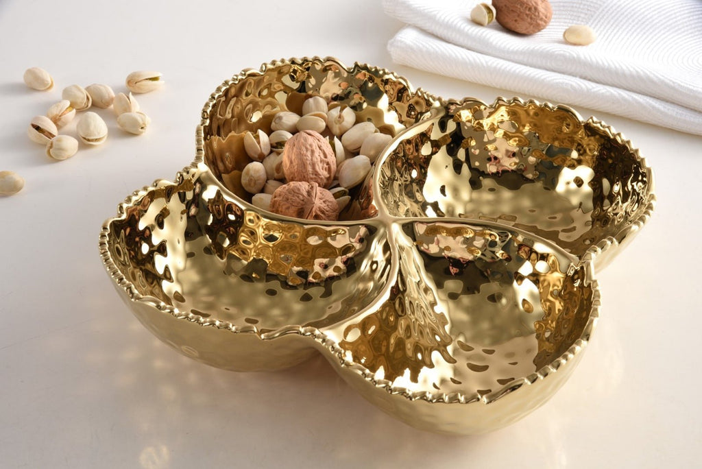 Gold Four Section Bowl - Anara Lifestyle
